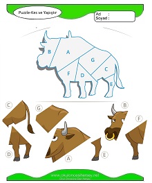 okul öncesi çocuklar için Puzzle çalışma sayfaları